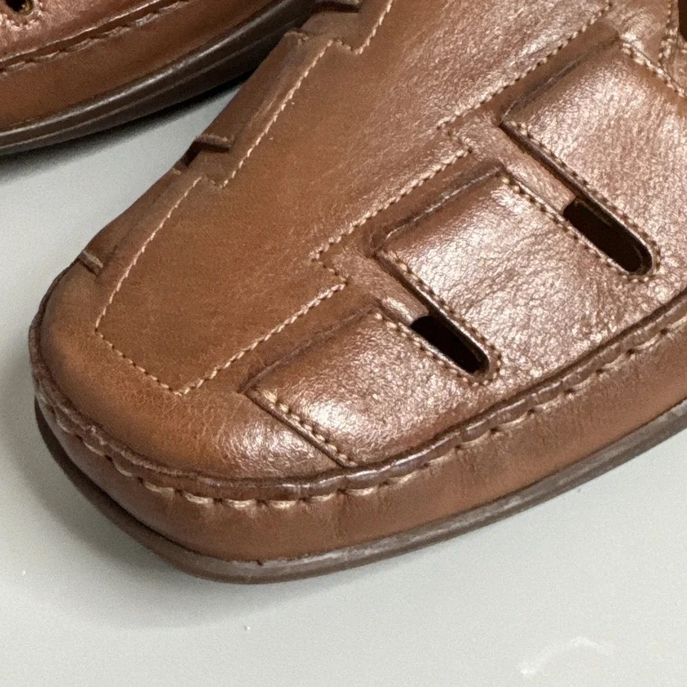 Mephisto Tarek Hazelnut Men's Size US 13 (UK 12.5)Fisherman Leather Brown Sandal
